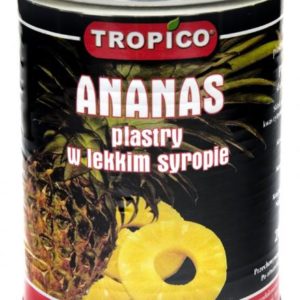 Ananas plastry w lekkim syropie